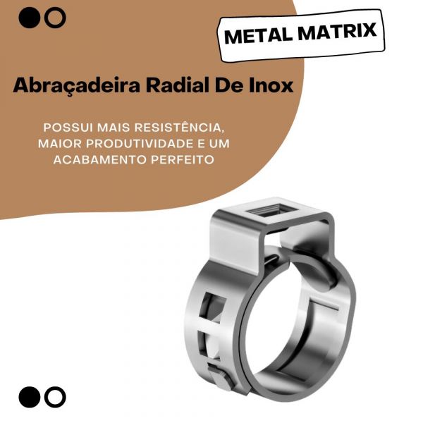 Abraçadeira Radial De Inox 7MM 15,3 Metal Matrix