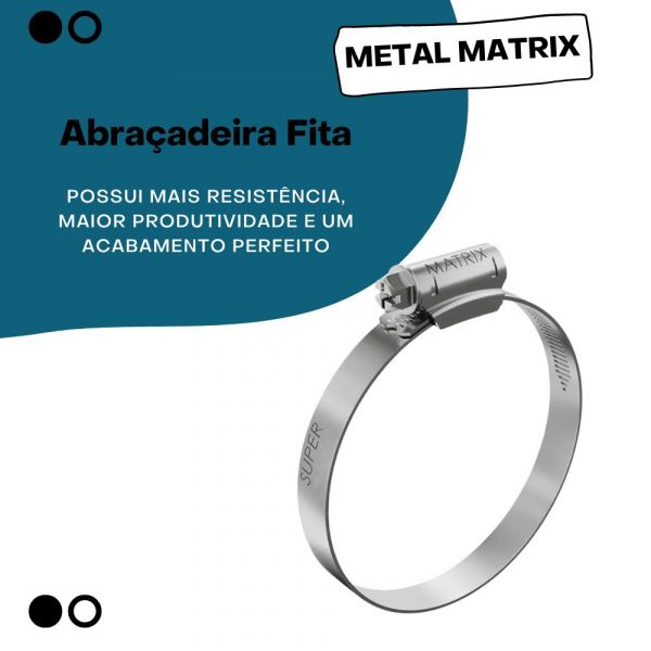 Abraçadeira Fita 9mm 16-18 Aço Metal Matrix