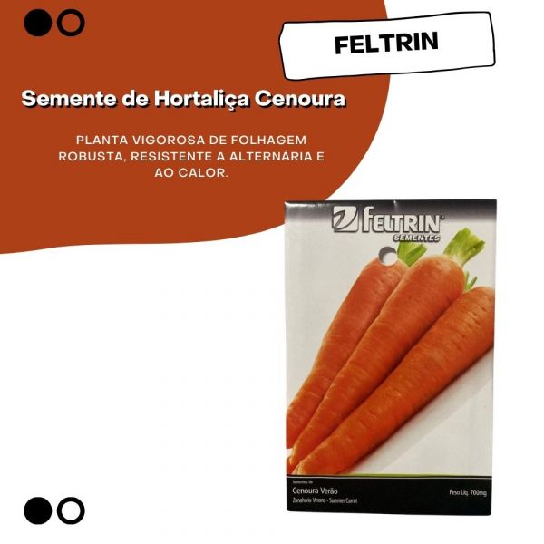 Semente de Hortaliça Cenoura 700mg Feltrin