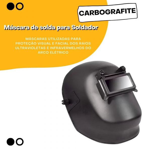 Máscara de solda para Soldador Com visor articulado Carbografite