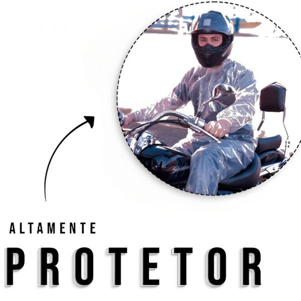 Camisa Plástica Com Capuz Para Chuva