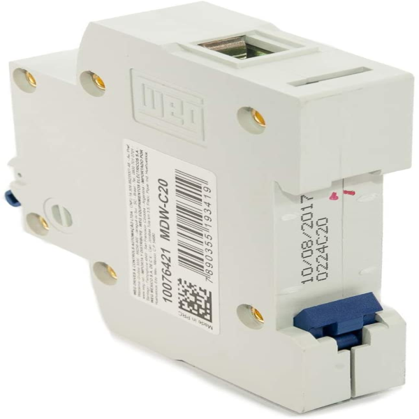 Disjuntor Termomagnético 3KA 1P MDW-C 20A Weg