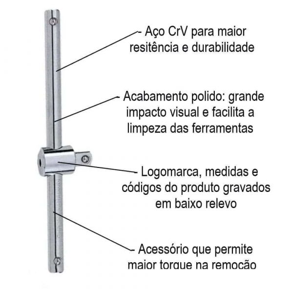 Cabo de Força para Soquete 1/4- Belzer