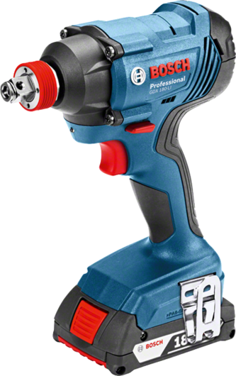 Chave de Impacto a Bateria de 1/4 e 1/2 Bosch GDX 180-LI, 18V, com 180Nm, 2 Baterias 1,5Ah, 1 Carregador BIVOLT, em Maleta plástica