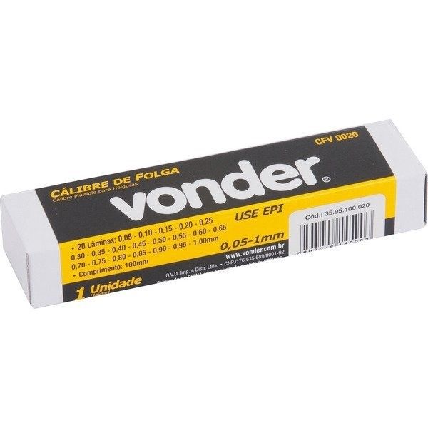 Calibre De Folga, 20 Lâminas- Vonder