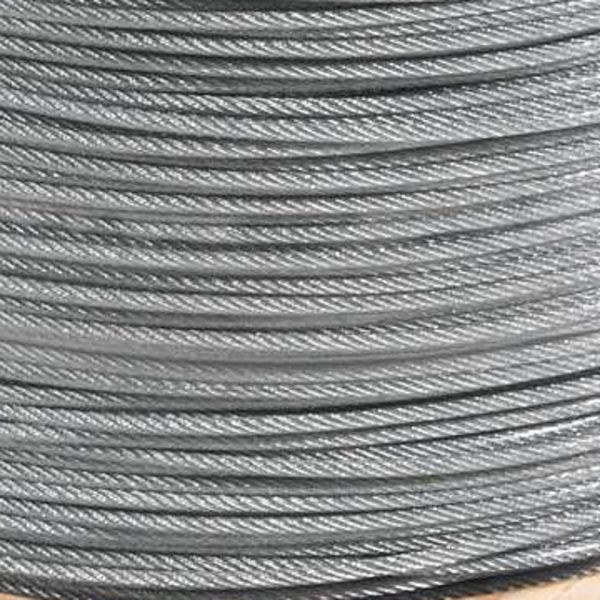 1 Metro Cabo De Aço Galvanizado Alma De Fibra 7,94 mm 5/16” 6 x 7 Vonder