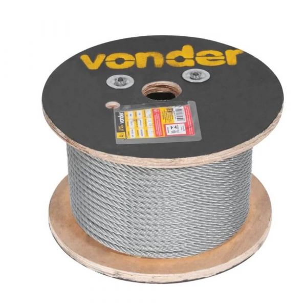 1 Metro Cabo de Aço Polido AF 4,76 mm 3/16, 6x7 Vonder
