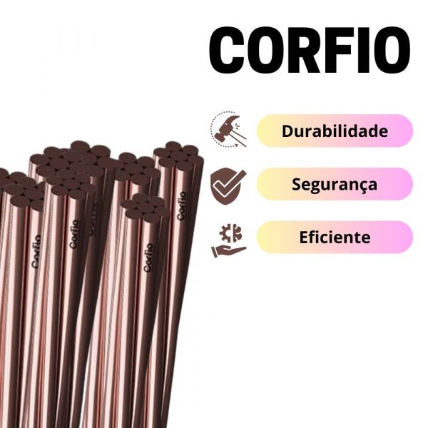 1 metro de Cabo De Cobre Nu Mole 10mm Corfio  