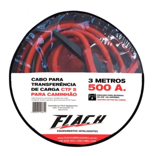 Cabo De Transferência Para Bateria CTF5 500A Flach