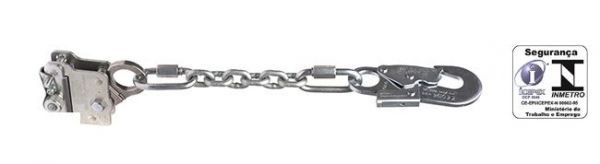 Trava-Queda para Cabo de Aço 8mm com Extensor de Corrente