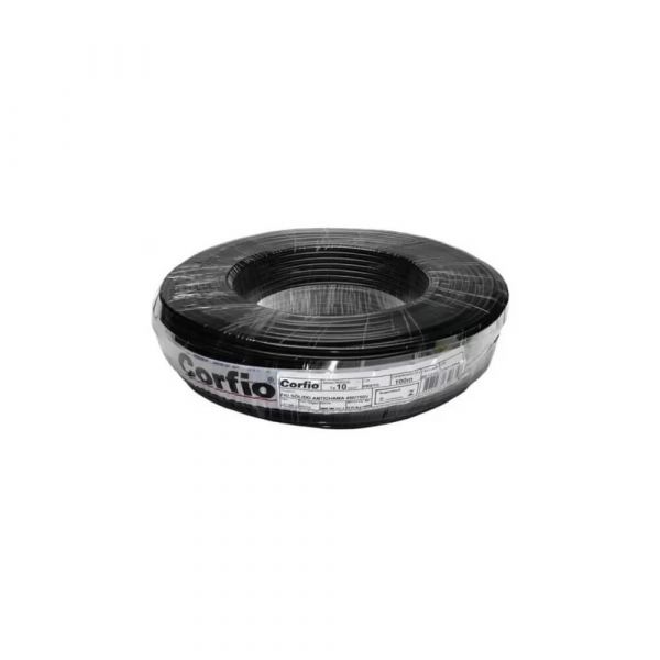 1 Metro Cabo Flexível 6mm 750V Preto Corfio WBB0109-PT