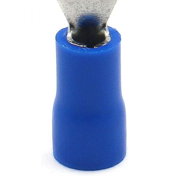 Terminal Macho Pré-isolado 1.5 A 2.5mm Azul Lukma