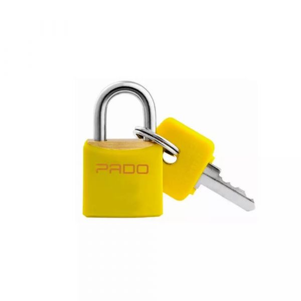 Cadeado Cores 20mm Amarelo Pado