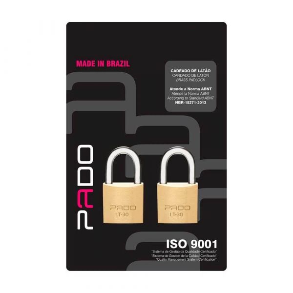 Cadeado Sm 2 Lt-30 mm Com 4 Chaves Pado