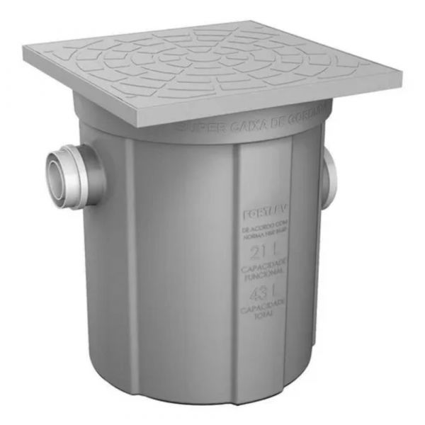 Caixa de Gordura com Cesto 21 Litros Fortlev  