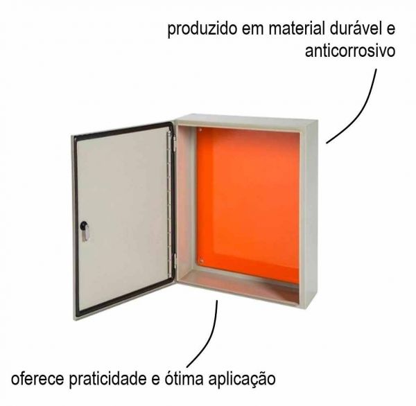 Caixa De Montagem 400x300x200mm Painel Elétrico Quadro Comando Lukbox