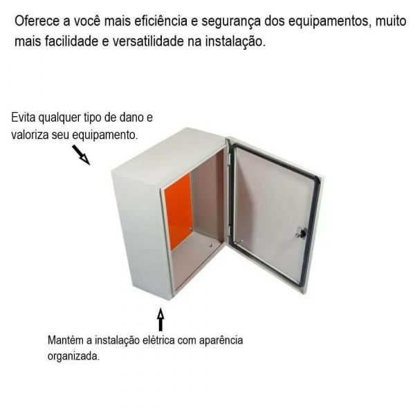 Caixa De Montagem 600x500x250mm Painel Elétrico Quadro Comando Lukbox