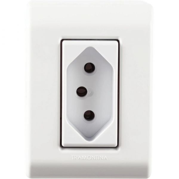 Caixa de Sobrepor com 1 Tomada 2P+T 20 A 250 V LizFlex Branca Tramontina