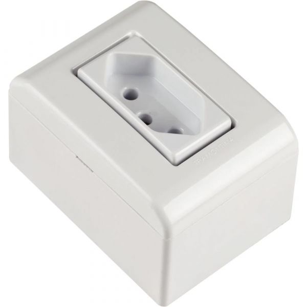 Caixa de Sobrepor com 1 Tomada 2P+T 20 A 250 V LizFlex Branca Tramontina