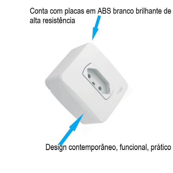 Caixa De Sobrepor Com 1 Tomada BR 2P+T 20A Schneider Eletric