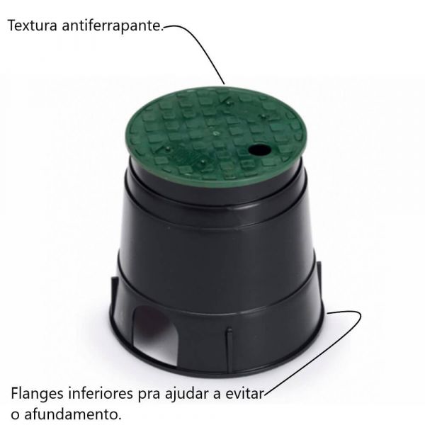 Caixa Circular para Válvula Solenóide 6