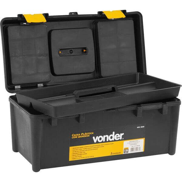 Caixa Plástica VD 1002 Com 1 Bandeja Vonder
