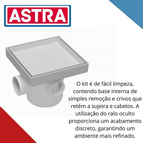 Caixa Sifonada 10X12cm Com Ralo Oculto Astra