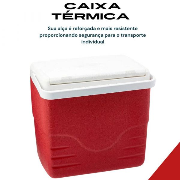 Caixa Térmica 15,1L Vermelha Coleman