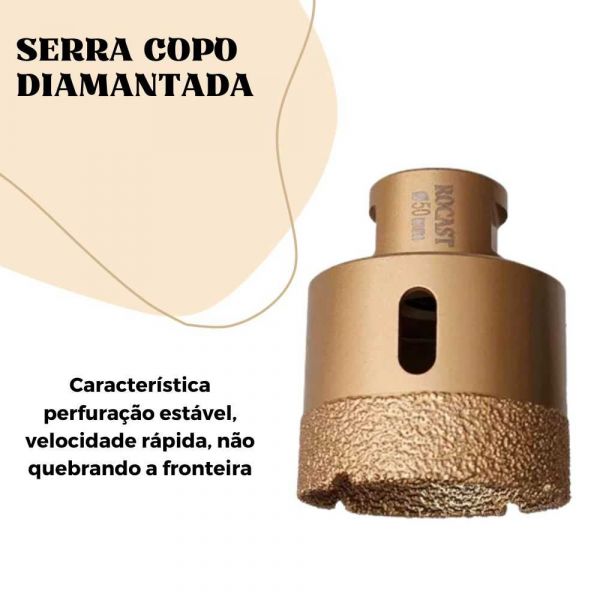 Serra Copo Diamantada Para Esmerilhadeira 50mm Amatools