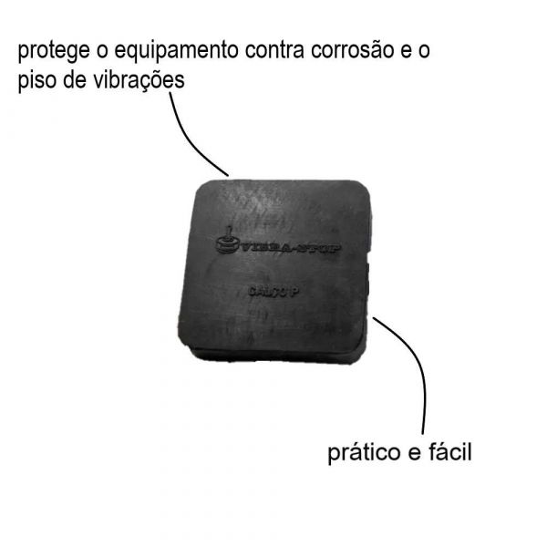 Calço De Borracha Pequeno Vibra Stop