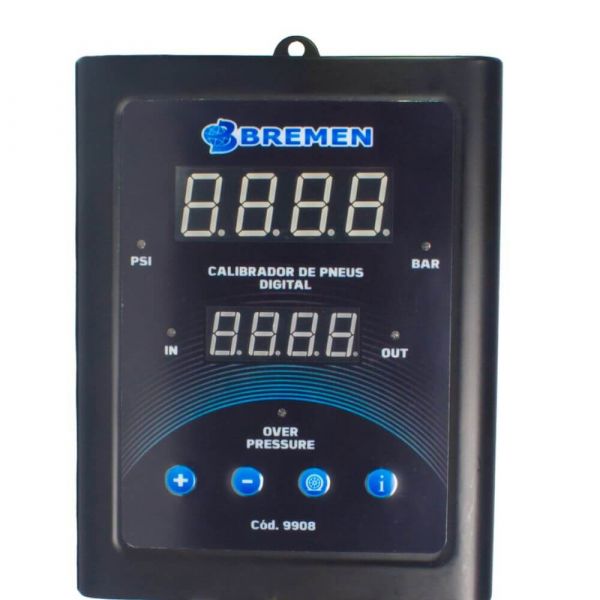 Calibrador Digital para Pneus Display Led 188 PSI 220V Bremen 