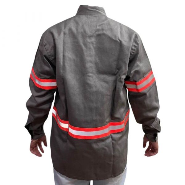 Camisa Unifort com Refletivo NR10 Cinza Tamanho GG Sayro
