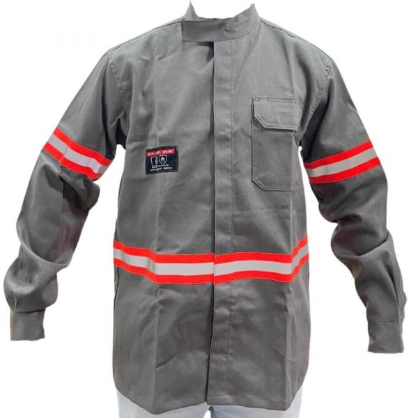 Camisa Unifort com Refletivo NR10 Cinza Tamanho GG Sayro