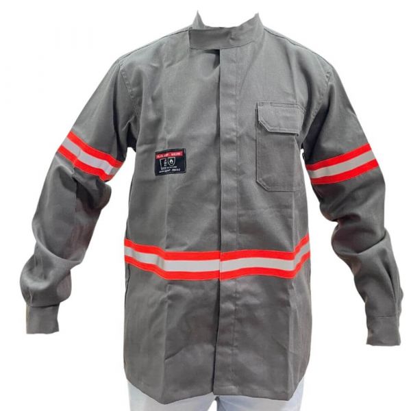 Camisa Unifort com Refletivo NR10 Cinza Tamanho GG Sayro