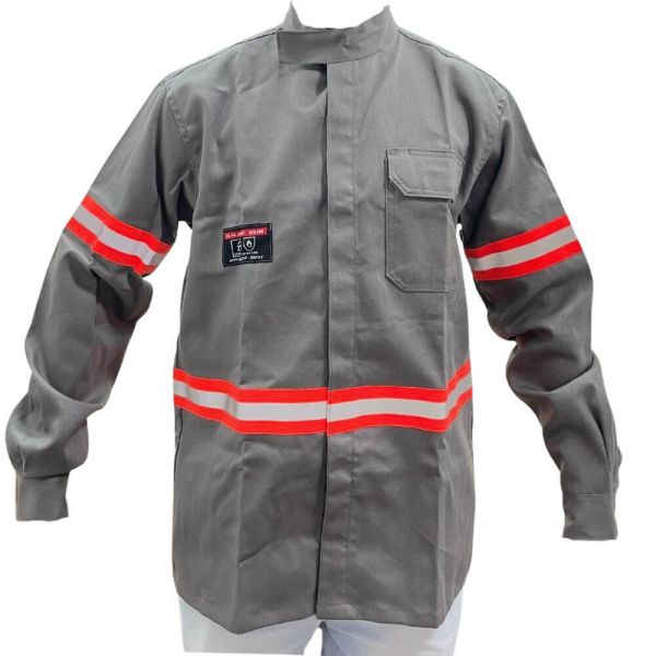 Camisa Unifort com Refletivo NR10 Cinza Tamanho GG Sayro