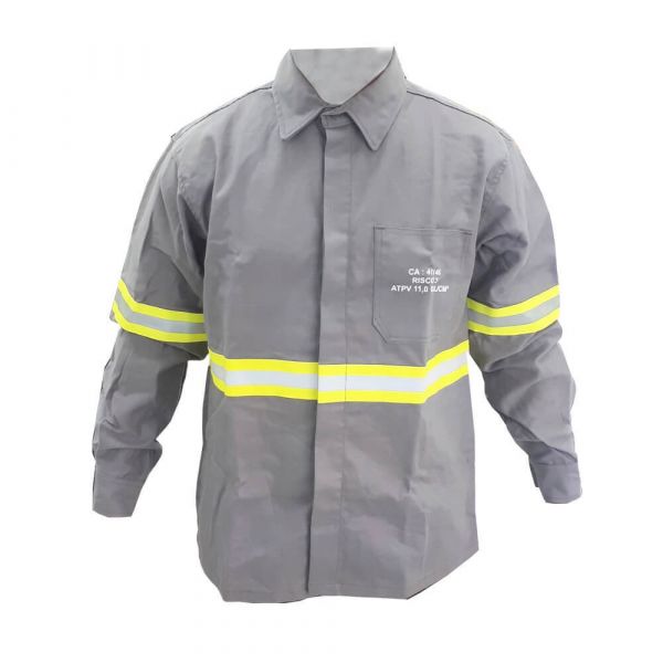 Camisa Unifort Cor Cinza NR10 Tamanho GG Protefer