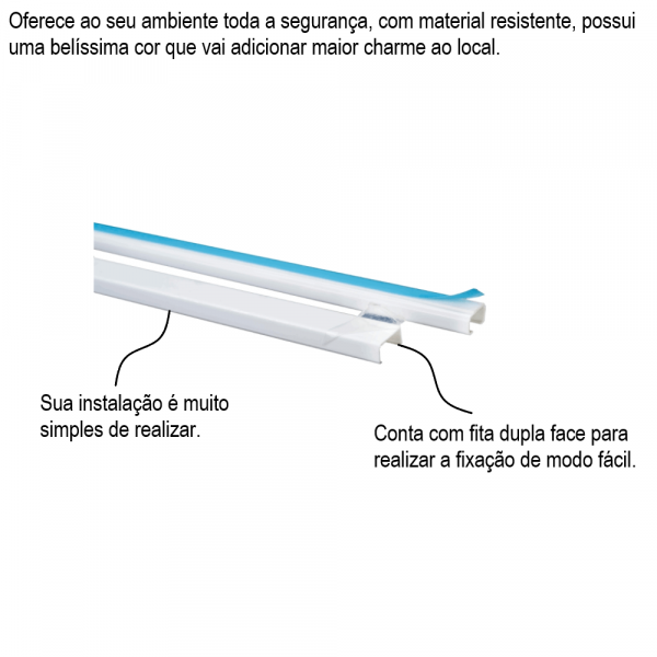 Canaleta Para Superficie 13X7mm Branca Com Adesivo Dexson