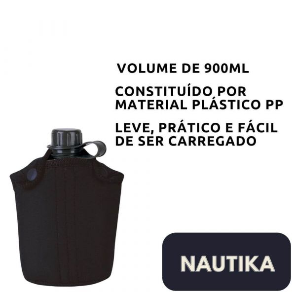 Cantil de Plástico 900ml Preto Nautika