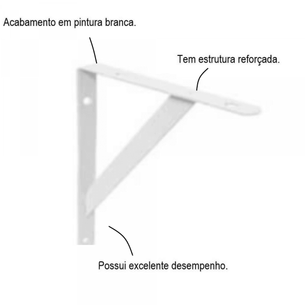 Cantoneira De Ferro Leve Branca 15cm Jss