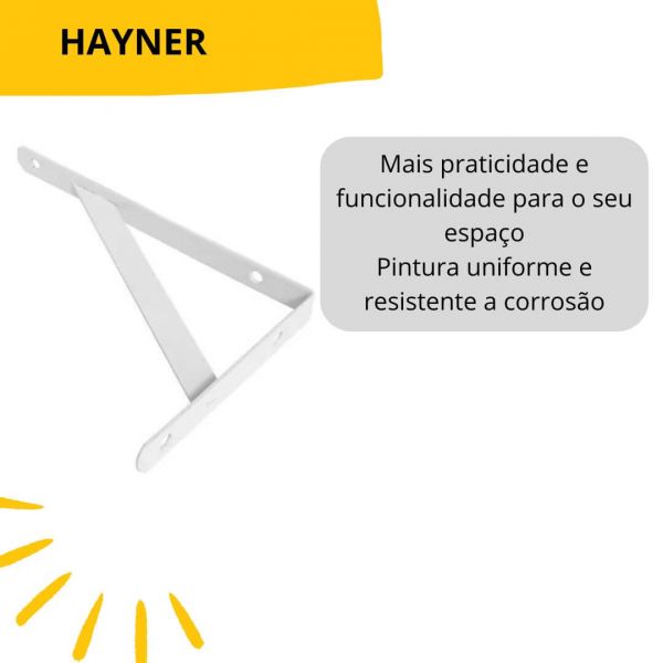 Cantoneira Ferro Leve 30cm Branca Hayner