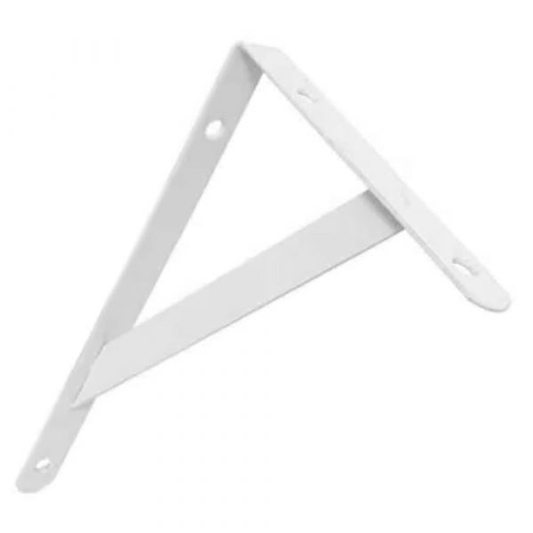 Cantoneira Mão Francesa Branca Ferro Leve 25cm Hayner