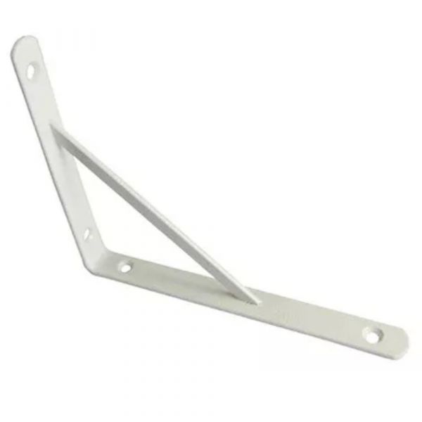 Cantoneira Mão Francesa Branca Ferro Leve 25cm Hayner