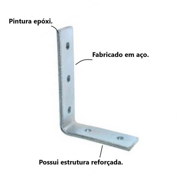 Cantoneira Para Cortina Leve 5x7 4 Unidades De Encartelado Loth