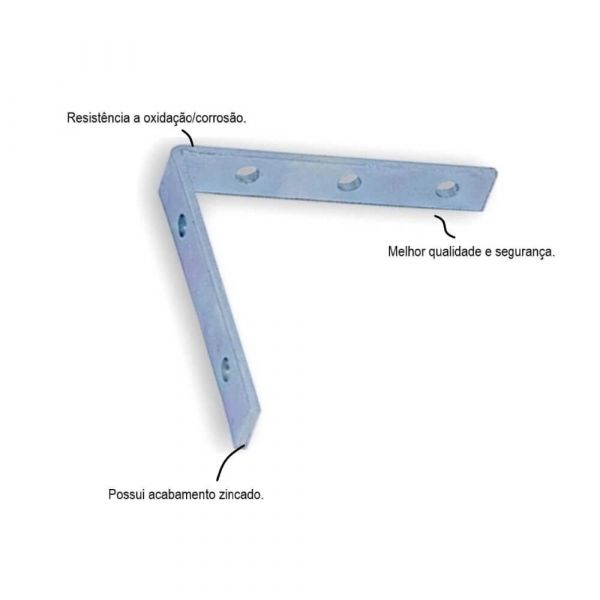 Cantoneira Para Cortina Leve 6x8 Encartelado Com 4 Peças Loth