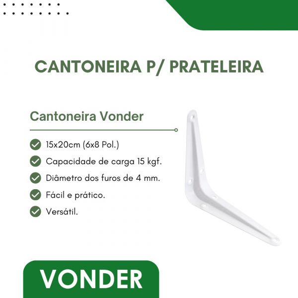 Cantoneira para Prateleira 6x8Vonder