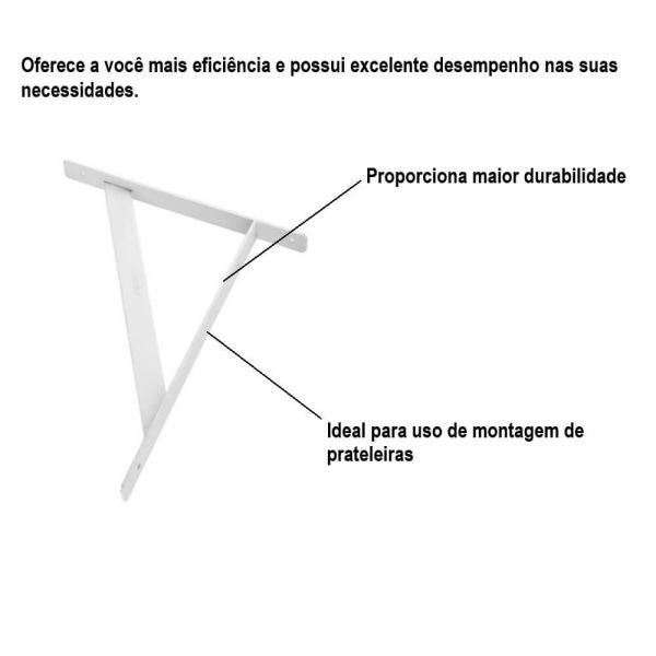 Cantoneira Reforçada Branca 40cm Vonder