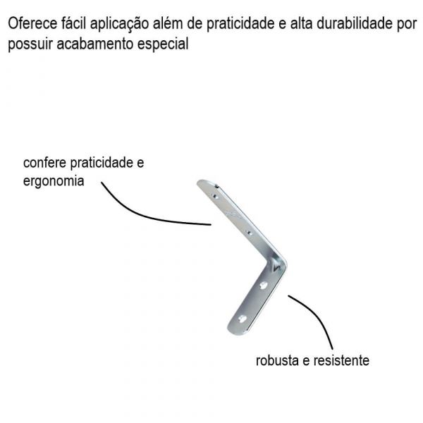 Cantoneira Zincada 80mm Bemfixa