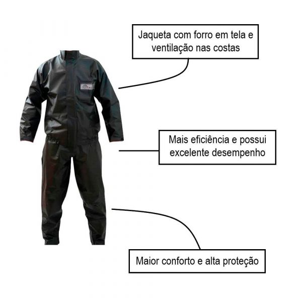 Capa De Chuva Para Motociclista Tamanho G Brascamp