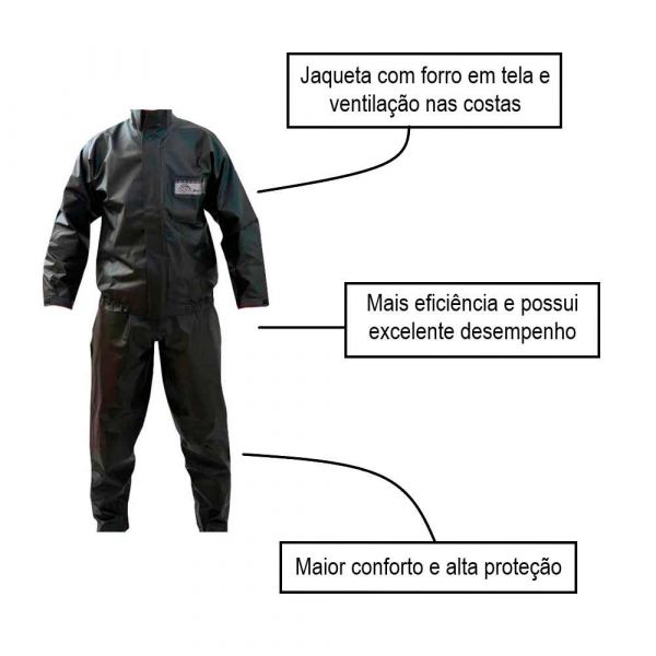 Capa De Chuva Para Motoqueiro Tamanho GG Brascamp