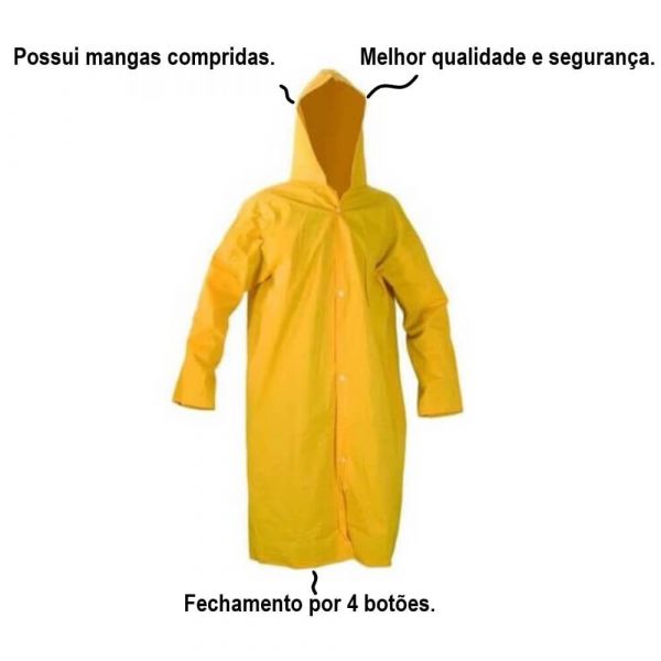 Capa De Chuva Pvc Com Forro GG Eco 4 Group Multi Barras
